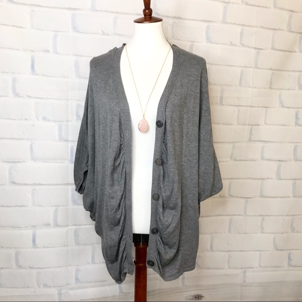 Express gray dolman sleeve cardigan